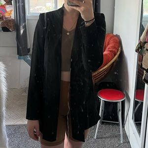Calvin Klein Black Polyster Tall Blazer